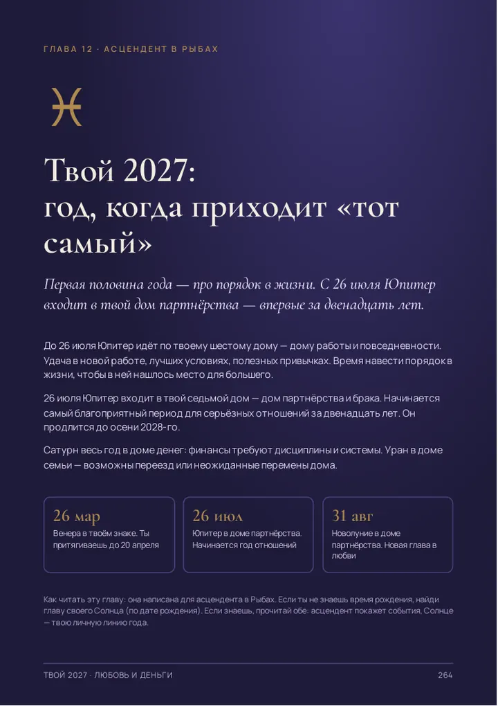 Страница главы